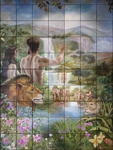 Adán y Eva en el paraíso